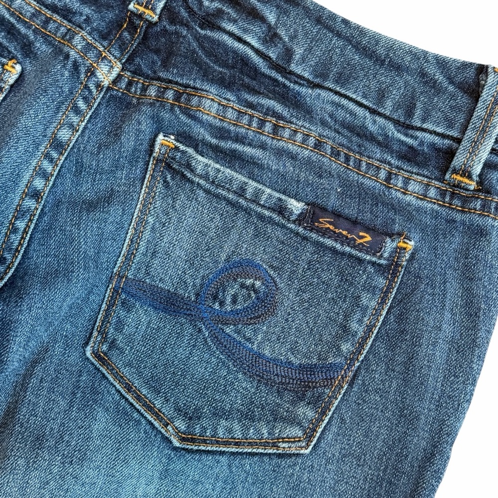 Seven7 Women's Classic Blue Boot Cut Jeans Sz 28 - Picture 6 of 9